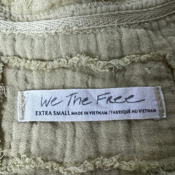 We The Free Lucy Solid SwingTop in Desert Yellow Gauze Size XS Boho Lagenlook - Picture 7 of 10